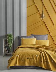 Dide Sarı Pike Seti (Çarşafsız) %100 Doğal Pamuk Bonvagon