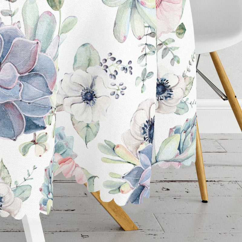 Dijital Baskılı Dekoratif Leke Tutmaz Masa Örtüsü Bonvagon