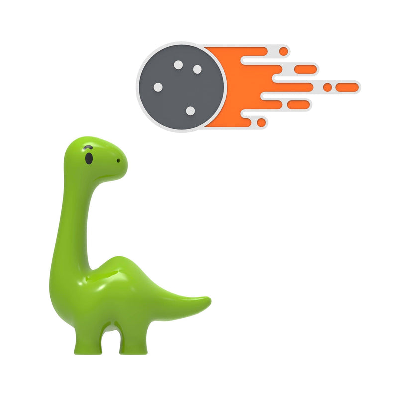 Dinazor ve Meteor Broş Pin Seti Bonvagon Metalmorphose