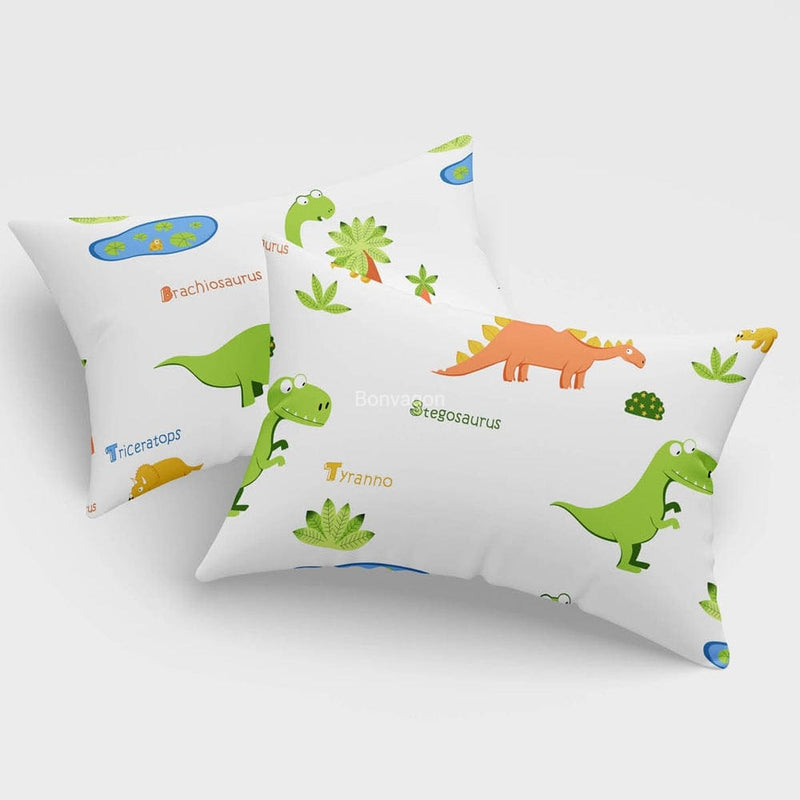 Dinolar Beyaz 2li Yastık Kılıfı 50x70cm Bonvagon