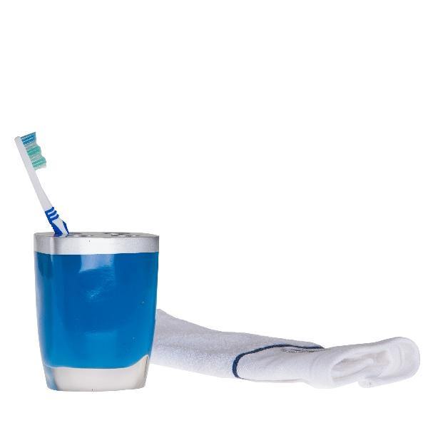 Diş Fırçalık Gri Mavi Poliresin Model Bonvagon