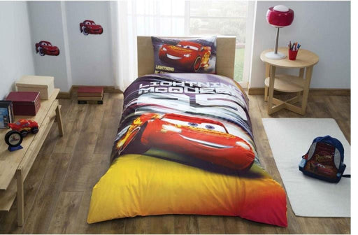 Disney Cars Lightning Tek Kişilik Nevresim Takımı 160x220 %100 Pamuk 57 Tel