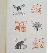 Doğa Temalı 6'lı Stampa Mühür Seti The Seal Bonvagon