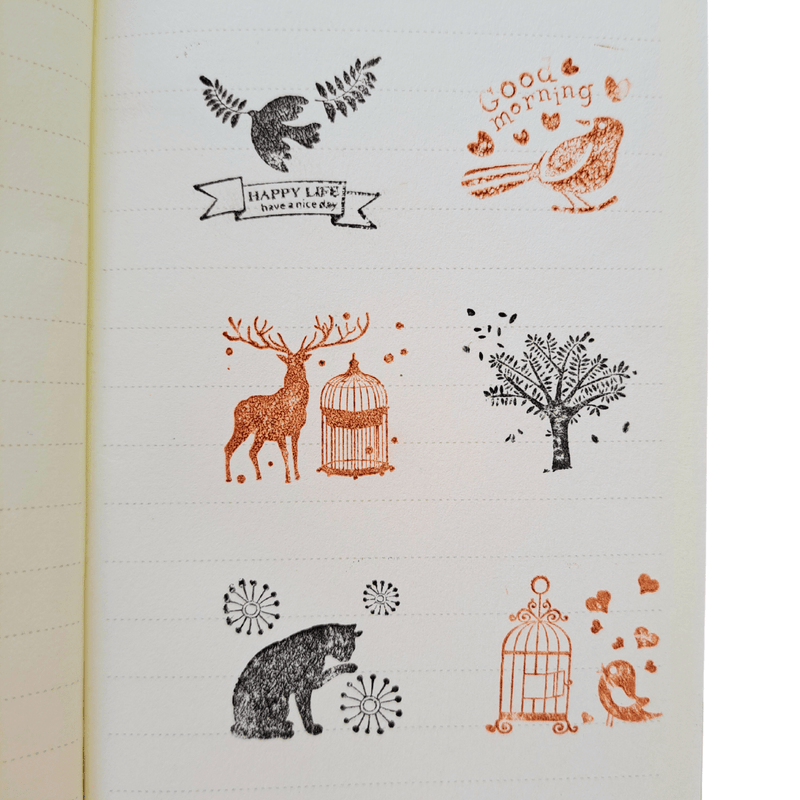 Doğa Temalı 6'lı Stampa Mühür Seti The Seal Bonvagon