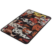 Dogs Dijital Baskılı 40x60cm Banyo Halısı, Kaymaz Taban, Yıkanabilir Bonvagon