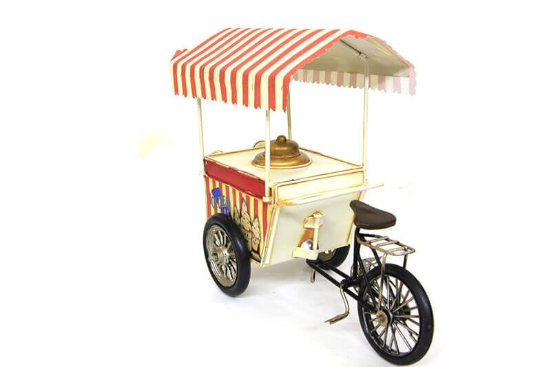 Dondurma Arabası Maketi El Yapımı Bonvagon
