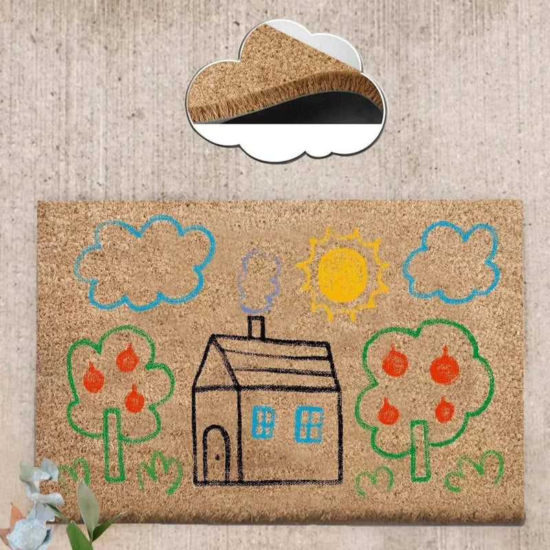 Drawing Pingis Doğal Koko Hindistan Cevizi Kapı Önü Paspas 60x40cm Bonvagon