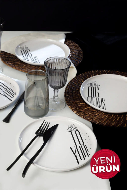 Dream & Cherrs Nordic Pasta Tabağı 22 Cm 4 Parça 22729-30 Bonvagon