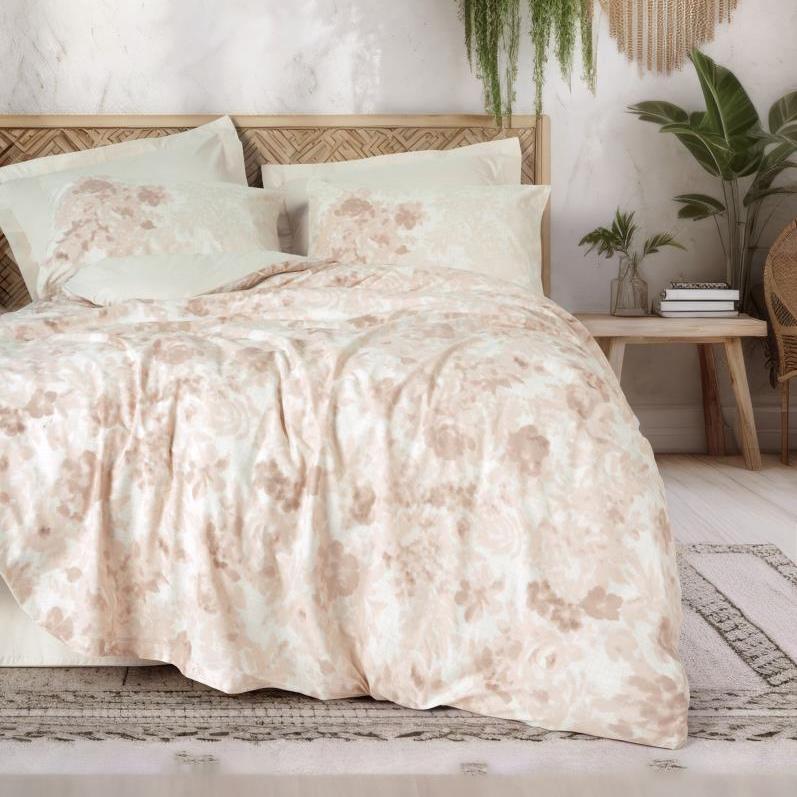 Dual çift Kişilik Nevresim Takımı Vestige Bej Bonvagon