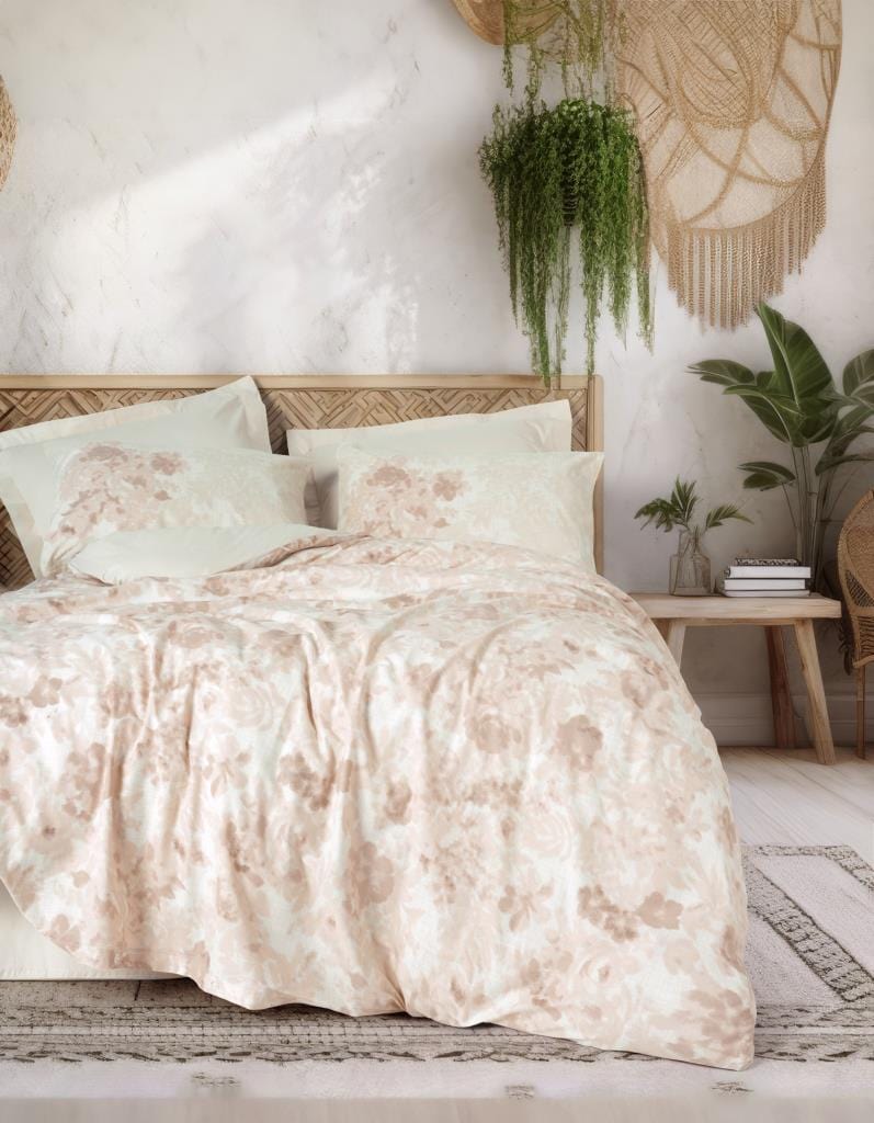 Dual Tek Kişilik Nevresim Takımı Vestige Bej Bonvagon