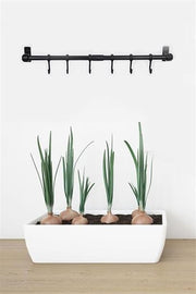  Duvara Monte Edilen 6 Kancalı Dekor Kaşıklık ve Kupa Askısı Bonvagon