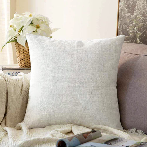 Düz Beyaz Renkli Raşel Kadife Yastık Kırlent Kılıfı Bonvagon