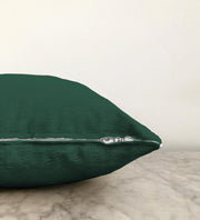 Düz Koyu Yeşil Renkli Dijital Baskılı Raşel Kadife Yastık Kırlent Kılıfı Bonvagon
