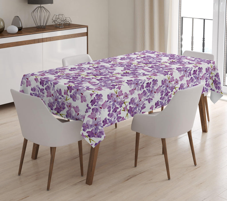 Eflatun Renkli Manolya Çiçekli Masa Örtüsü Bonvagon