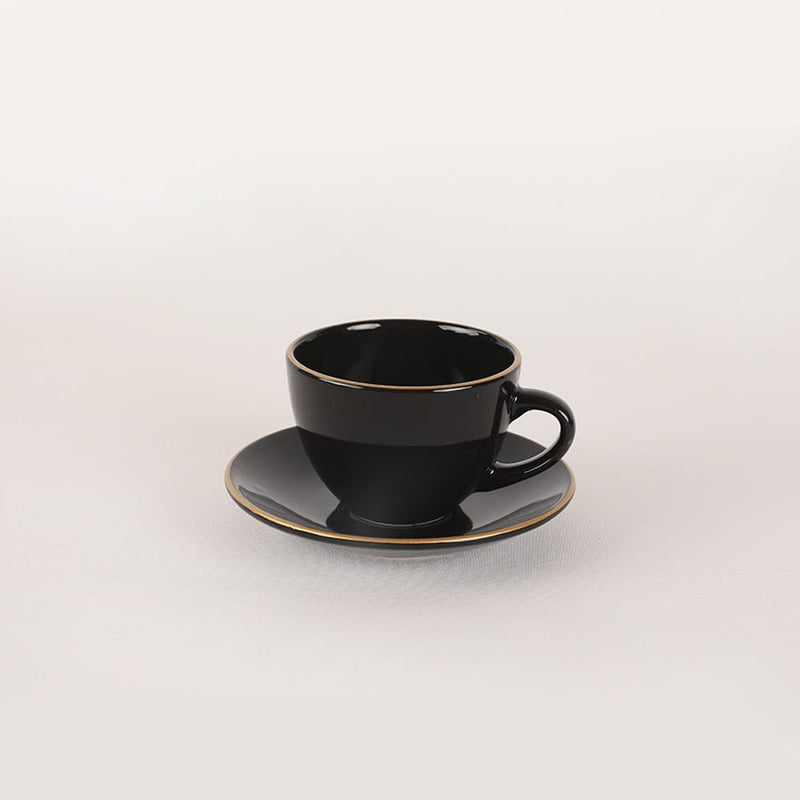 Ege Siyah Gold Yemek/Kahvaltı Takımı 44 Parça 6 Kişilik Bonvagon