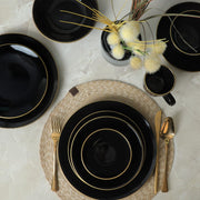 Ege Siyah Gold Yemek Takımı 30 Parça 6 Kişilik Bonvagon