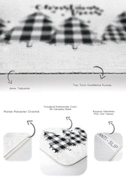 Ekose Çam Ağacı Christmas Temalı 2li Halı Takımı Kaymaz Taban Yıkanabilir Bonvagon