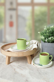 Elegant Blossoms Yeşil Kahve Takımı 4 Parça 2 Kişilik 21788 Bonvagon