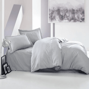 Elegant Gri Çift Kişilik Saten Nevresim Takımı 83 Tel Dokuma %100 Pamuk Bonvagon