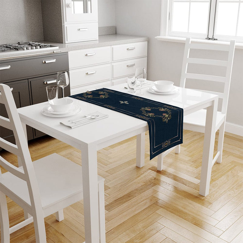 Elegant İnce Keten Runner 140x45cm Bonvagon