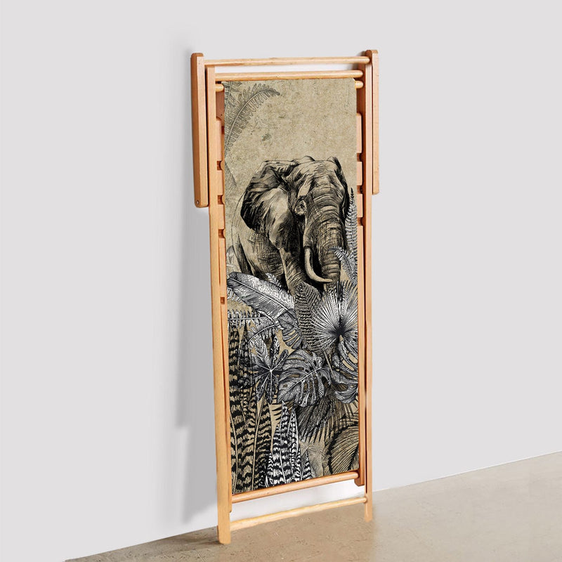 Elephant Grey Katlanabilir Şezlong Katlanır Ahşap Lounge Chair Bonvagon