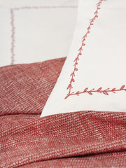 Embrova Şönil Çift Kişilik Yatak örtüsü / Pike Takımı Loom Bordo 4 Adet Yastık Kılıfı Bonvagon