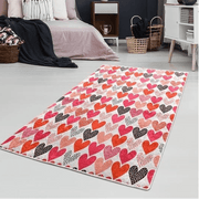 Emily Dijital Baskılı Dekoratif Halı, Kaymaz Taban, Yıkanabilir Bonvagon