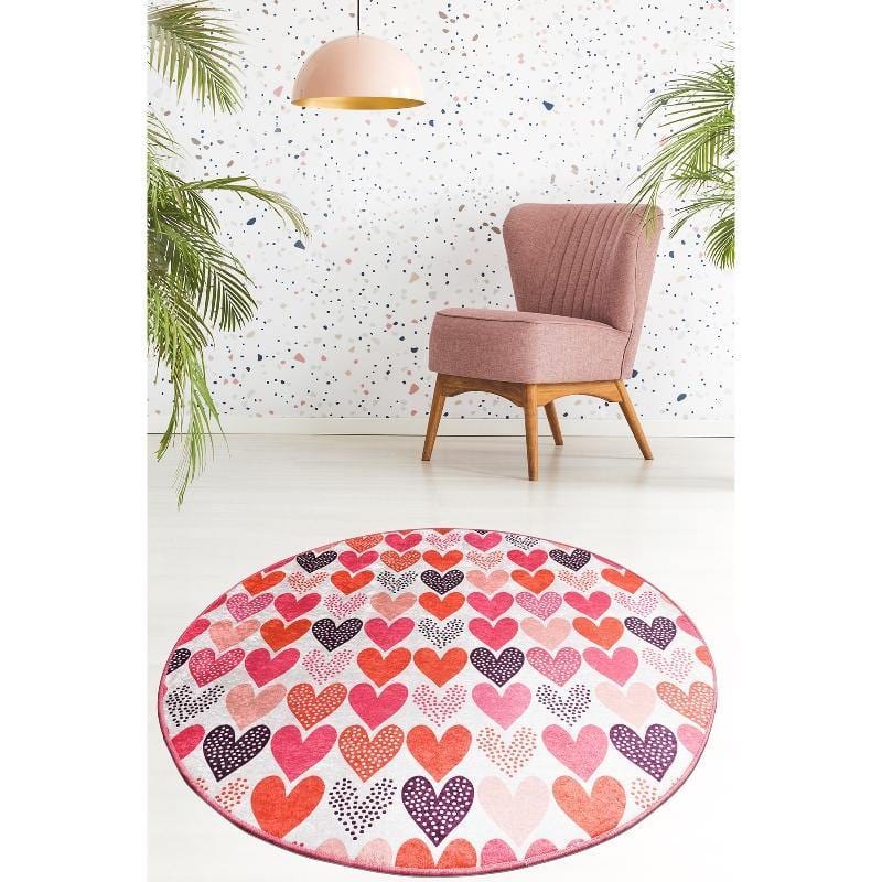 Emily Dijital Baskılı Dekoratif Halı, Kaymaz Taban, Yıkanabilir Bonvagon