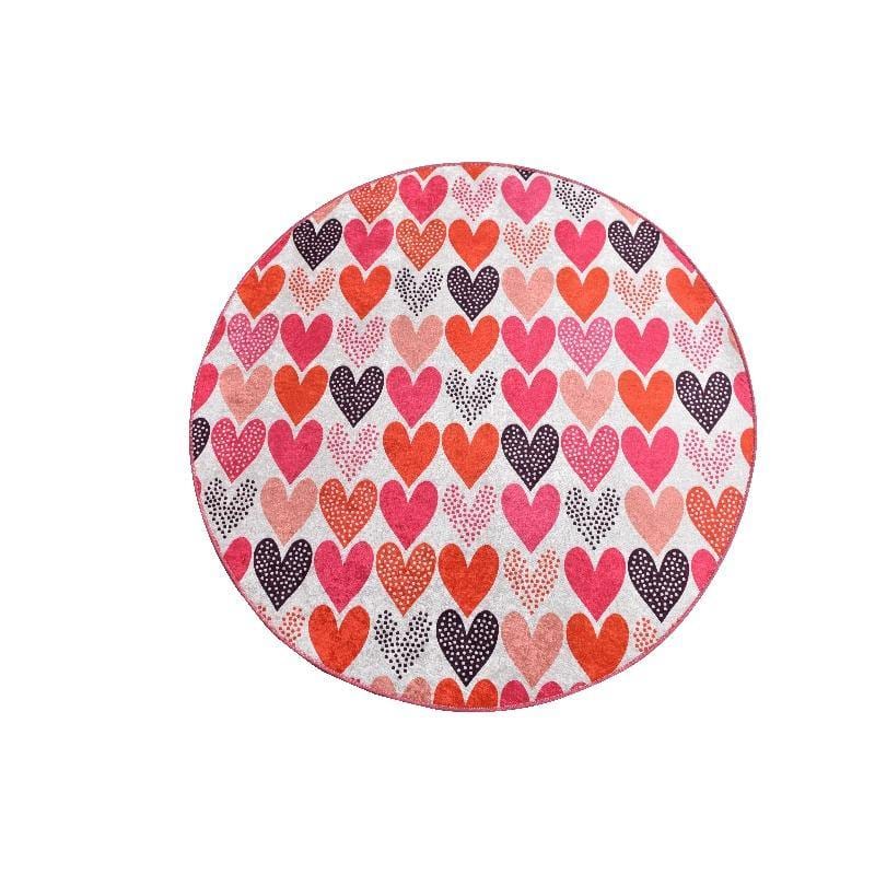 Emily Dijital Baskılı Dekoratif Halı, Kaymaz Taban, Yıkanabilir Bonvagon