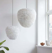 Eos Evia Kaz Tüyü Avize Beyaz 40cm Lambader Bonvagon