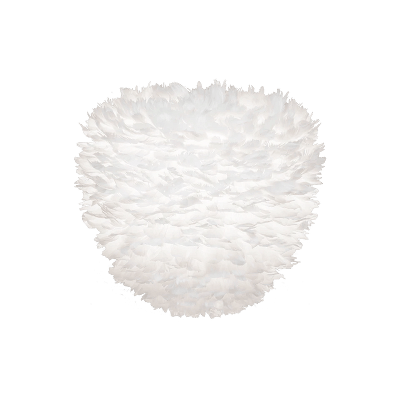 Eos Evia Kaz Tüyü Avize Beyaz 40cm Lambader Bonvagon