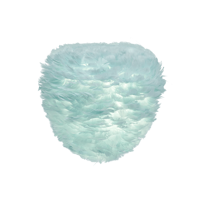 Eos Evia Kaz Tüyü Avize Mavi 40cm Lambader Bonvagon