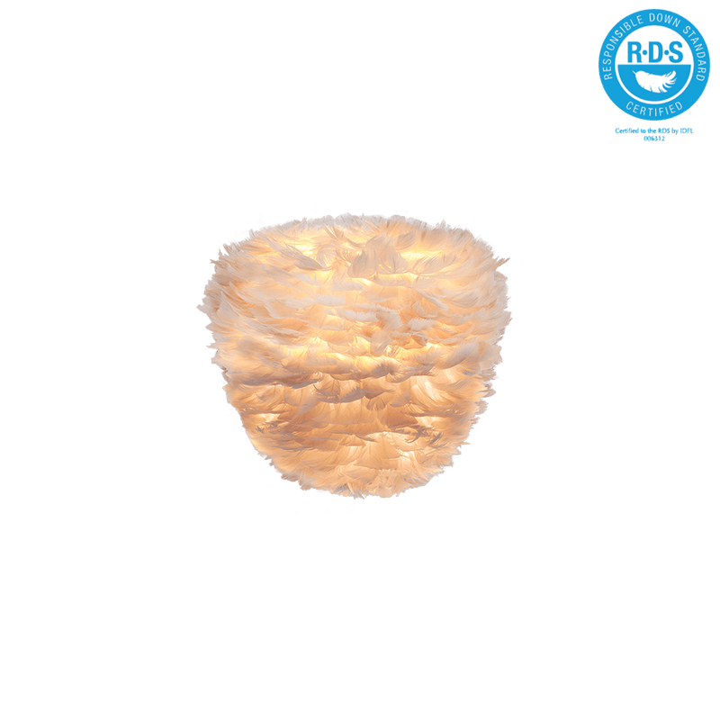 Eos Evia Kaz Tüyü Avize Mini Açık Kahverengi 30cm Lambader Masa Lamba Başlığı Bonvagon