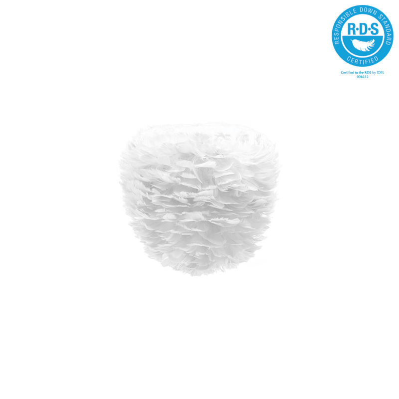 Eos Evia Kaz Tüyü Avize Mini Beyaz 30cm Lambader Masa Lamba Başlığı Bonvagon