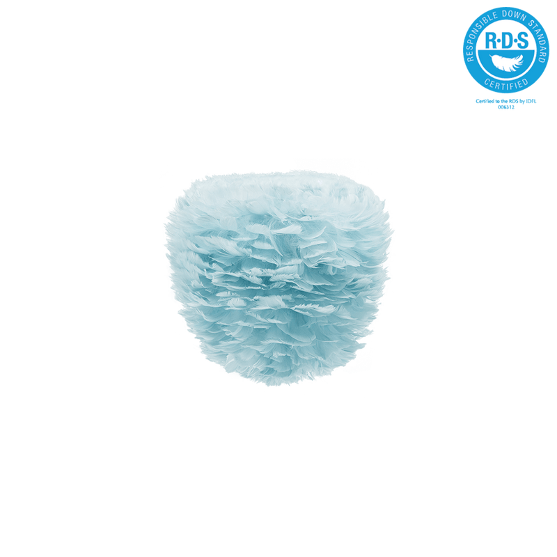 Eos Evia Kaz Tüyü Avize Mini Mavi 30cm Lambader Masa Lamba Başlığı Bonvagon