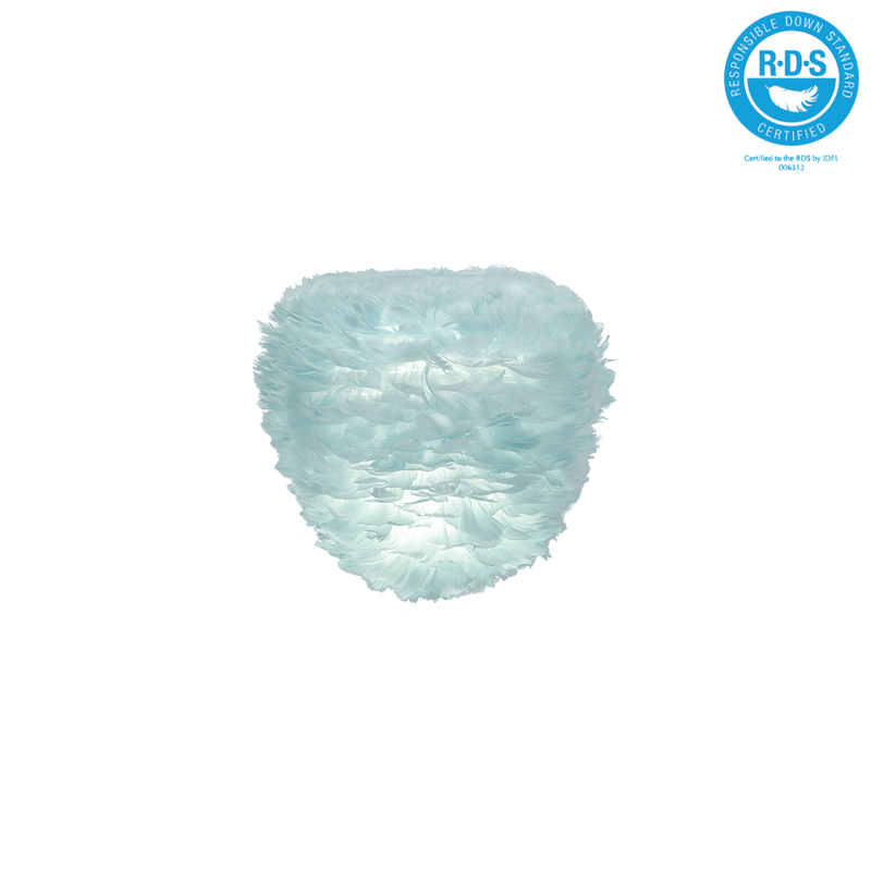 Eos Evia Kaz Tüyü Avize Mini Mavi 30cm Lambader Masa Lamba Başlığı Bonvagon