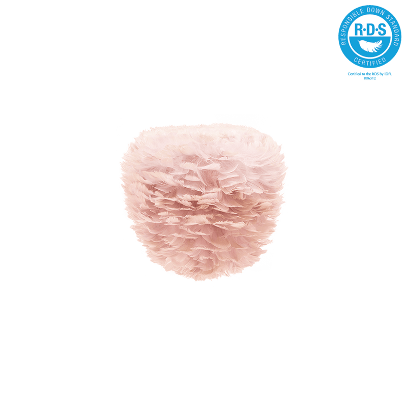 Eos Evia Kaz Tüyü Avize Mini Pembe 30cm Lambader Masa Lamba Başlığı Bonvagon