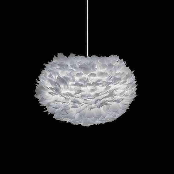 EOS Kaz Tüyü Avize Açık Gri 45cm Lambader Bonvagon