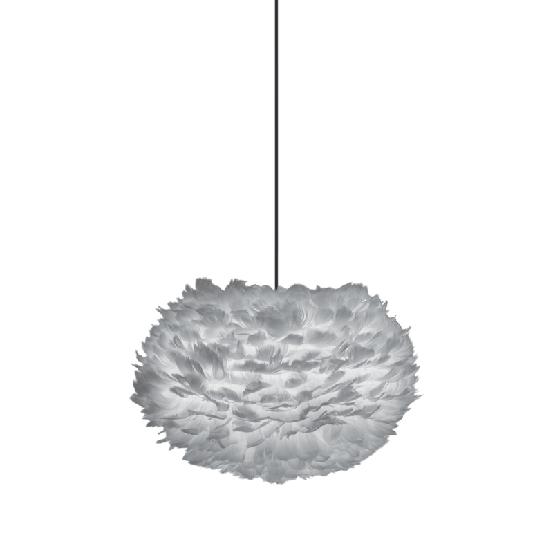 EOS Kaz Tüyü Avize Açık Gri 45cm Lambader Bonvagon