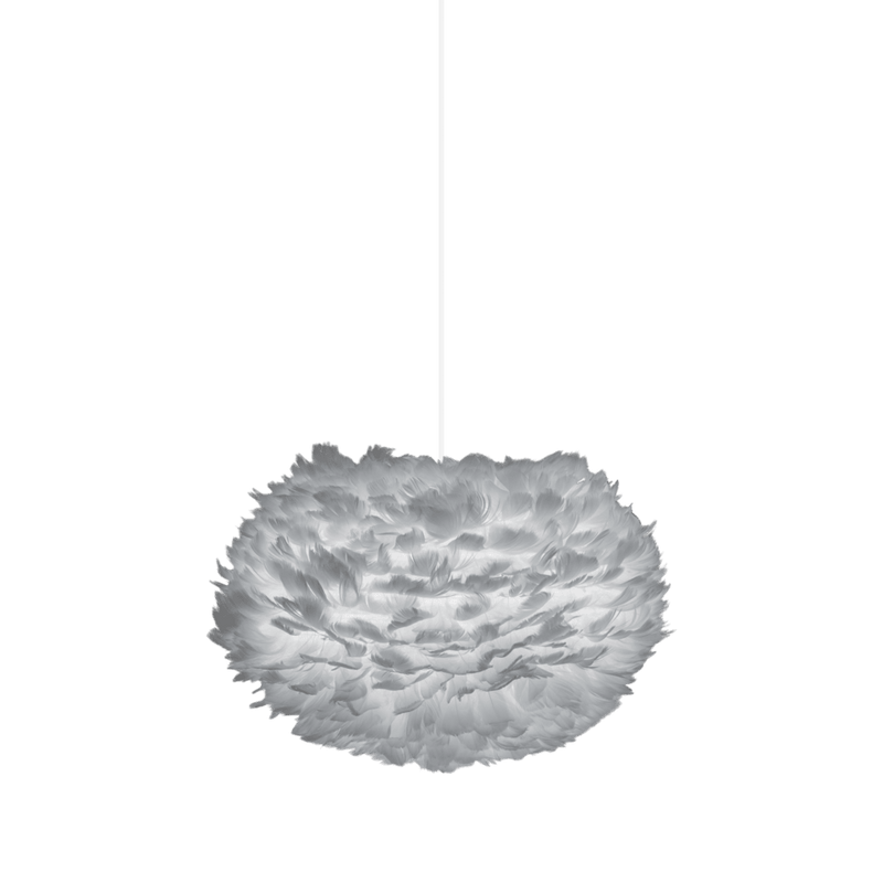 EOS Kaz Tüyü Avize Açık Gri 45cm Lambader Bonvagon