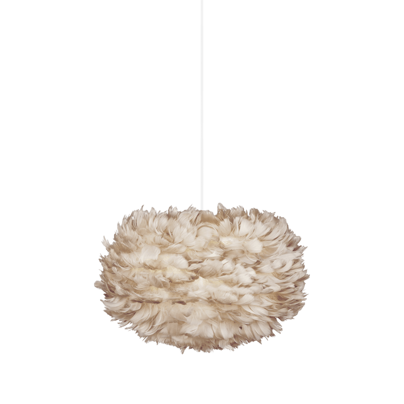 EOS Kaz Tüyü Avize Açık Kahverengi 45cm Lambader Bonvagon