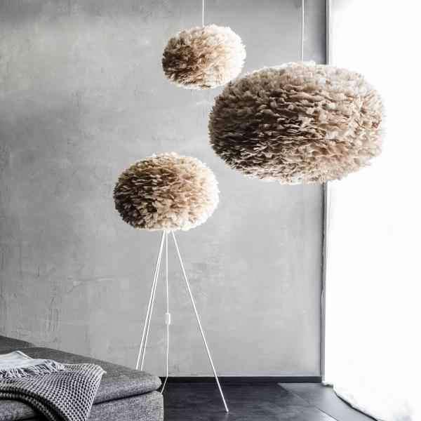 EOS Kaz Tüyü Avize Açık Kahverengi 45cm Lambader Bonvagon