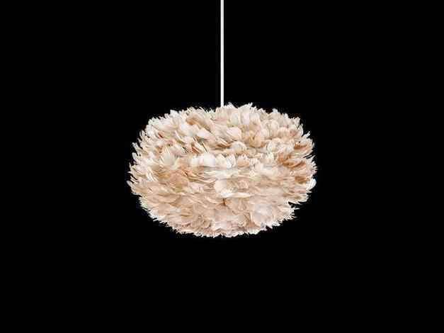 EOS Kaz Tüyü Avize Açık Kahverengi 65cm Lambader Bonvagon