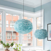 EOS Kaz Tüyü Avize Açık Mavi 45cm Lambader Bonvagon