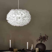 EOS Kaz Tüyü Avize Beyaz 45cm Lambader Bonvagon