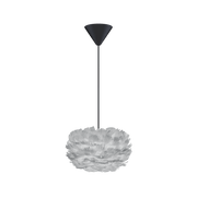 EOS Kaz Tüyü Avize Micro Açık Gri 22cm Masa Lamba Başlığı Bonvagon