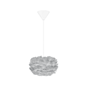 EOS Kaz Tüyü Avize Micro Açık Gri 22cm Masa Lamba Başlığı Bonvagon