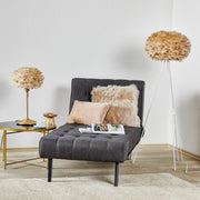 EOS Kaz Tüyü Avize Micro Açık Kahverengi 22cm Masa Lamba Başlığı Bonvagon