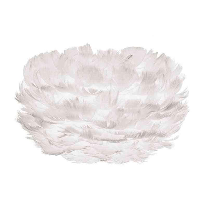 EOS Kaz Tüyü Avize Micro Beyaz 22cm Masa Lamba Başlığı Bonvagon