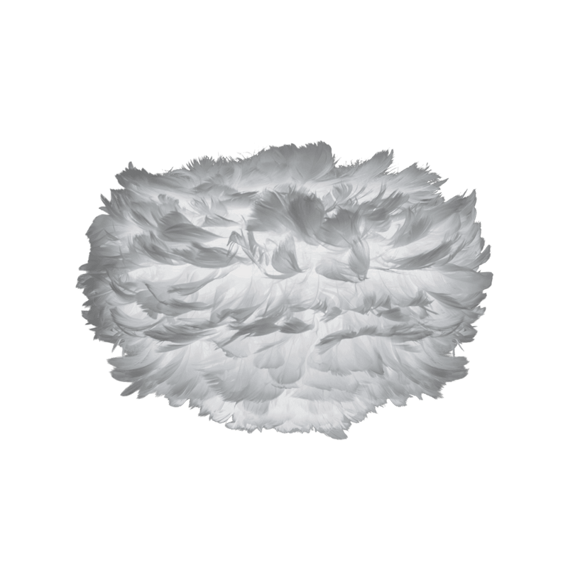 EOS Kaz Tüyü Avize Mini Açık Gri 35cm Lambader Masa Lamba Başlığı Bonvagon